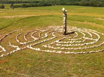 walk in peace labyrinth public art