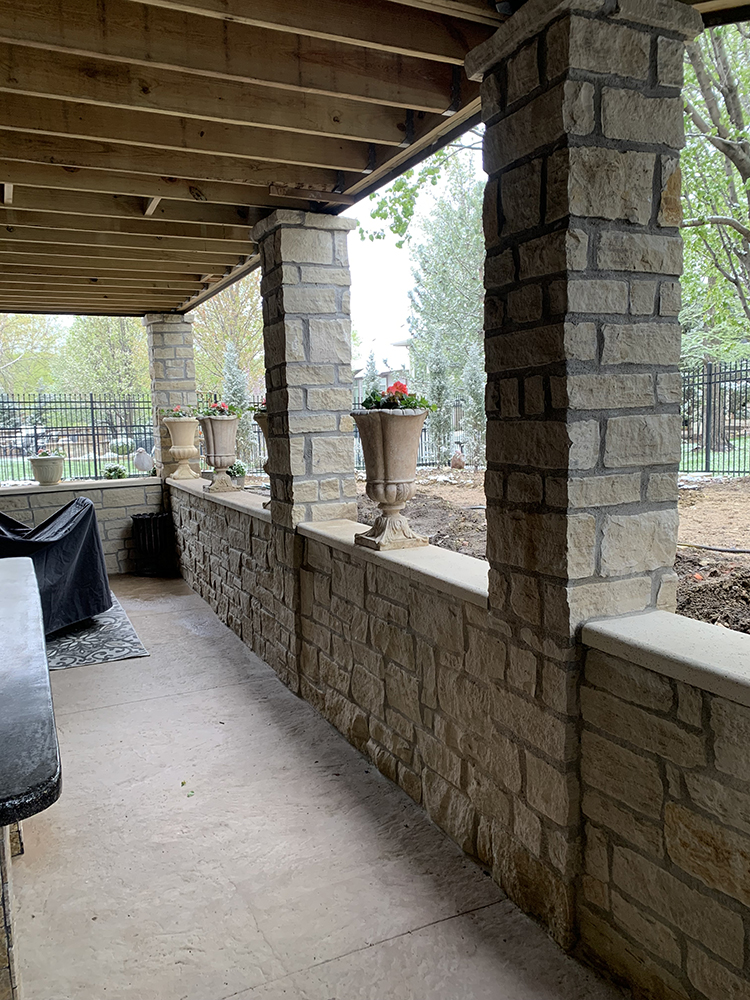 stone patio pillars