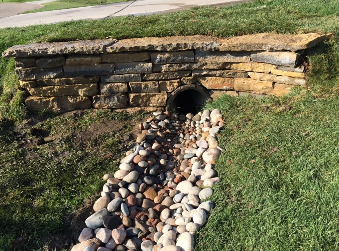 stone water drain